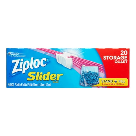 quart ziploc storage bags slider ct
