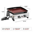 thumbnail image 3 of Royal Gourmet PD1204 Portable 17-Inch 2-Burner Tabletop Gas Griddle Grill, 17,000 BTU, 3 of 11