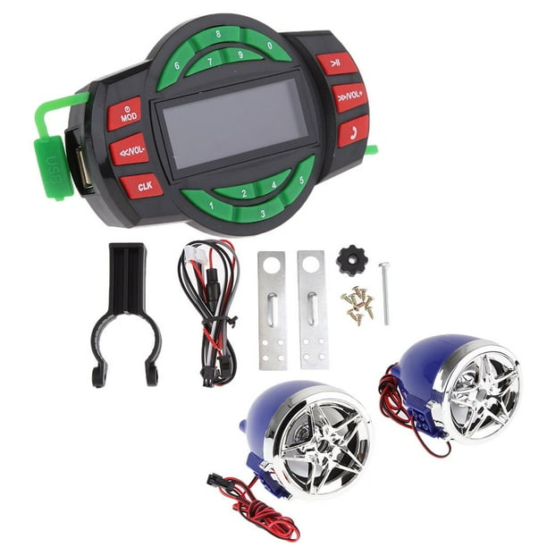 Sistema de Sonido TF / USB / FM Altavoces Estéreo de La Radio Del Audio de 12V Cola Audio de motocicleta