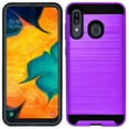 thumbnail image 3 of Samsung Galaxy A30 Dual layer Metal Brushed Shockproof Armor Hybrid Case Cover Black, 3 of 4