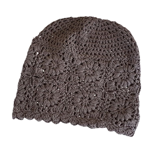 Gorros de verano para mujer, gorro de crochet hecho a mano, gorro holgado