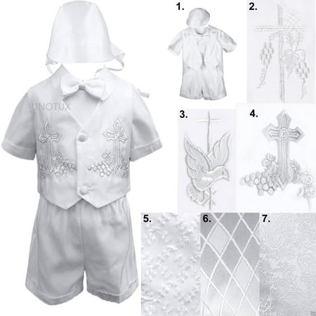 New Infant Toddler Boys Christening Baptism Vest Set Outfits White from Baby-