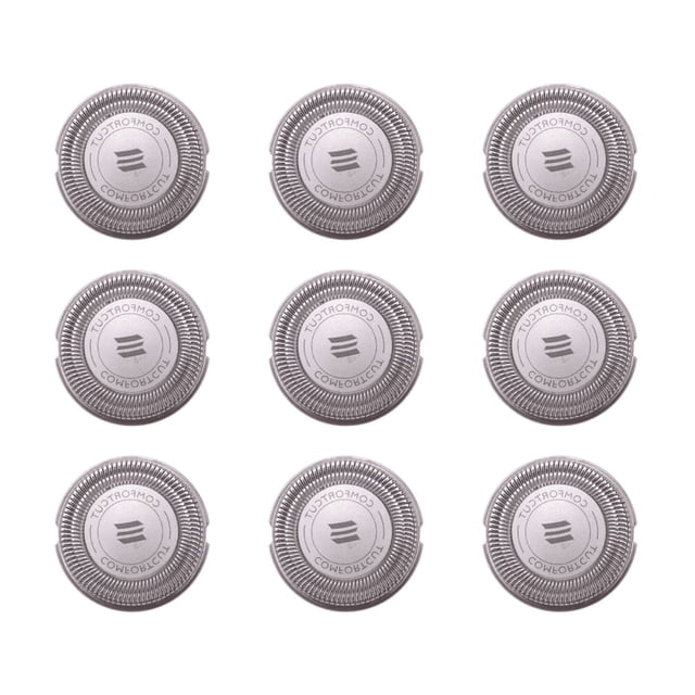 FrostHike 9Pcs SH30 Shaver Replacement Head for Electric Shaver Series 1000, 2000, 3000 Click and Style with Pointed Blade(Silver)