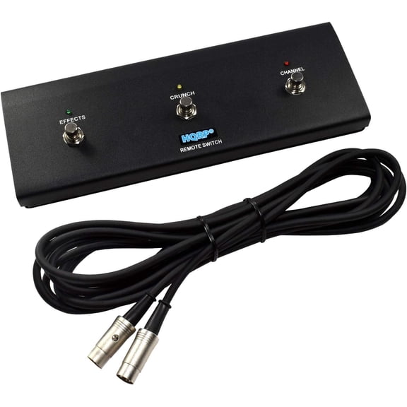 HQRP 3-Button Guitar Amp Footswitch works with Peavey 03582650 Replacement fits 6505  Head