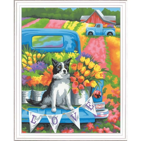 UPC: 0088677917753 | Paintworks® Flower Power Dog Paint by Number Kit