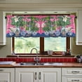 thumbnail image 3 of Yayeee Kitchen Curtains Tier Set of 2 Light Filtering 57"x36" Over Sink Window Panels, White Vibrant Flowers, 3 of 7