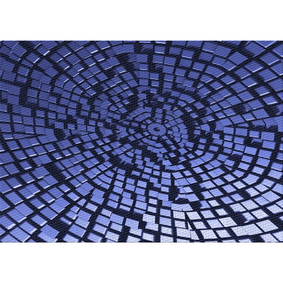 Ahgly Company Machine Washable Indoor Rectangle Transitional Light Slate Blue Area Rugs, 7' x 10'