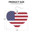 thumbnail image 3 of Leather Heart Earrings Dangle For Women America Flag Love Earrings Drop For Women, 3 of 6