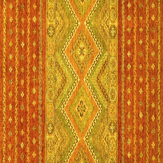 Ahgly Company Indoor Square Southwestern Yellow Country Area Rugs, 4' Square