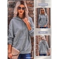 thumbnail image 6 of STARVNC Women Drawstring Long Sleeve Kangaroo Pocket Hoodie, 6 of 7