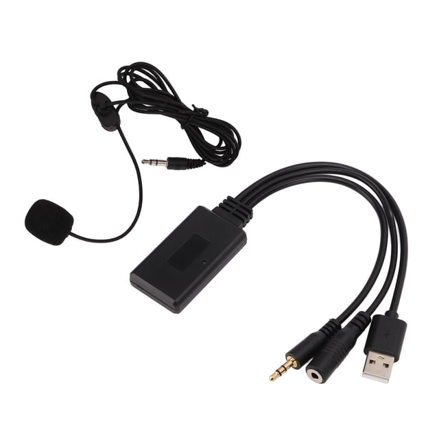 Adaptador de entrada auxiliar Bluetooth, cable auxiliar Bluetooth para automóvil Adaptador de micrófono Bluetooth Cable auxiliar Bluetooth para automóvil Tecnología avanzada