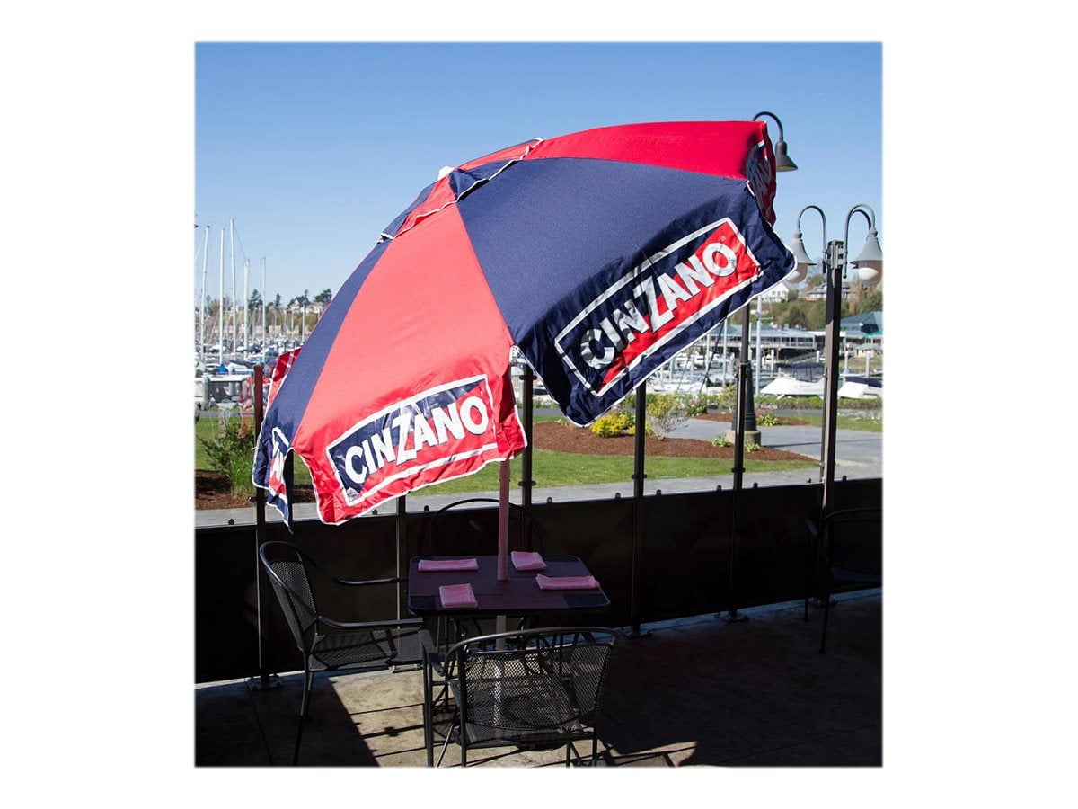 cinzano patio umbrella 6 Feet | Cinzano & Beach Umbrella This umbrella has 8 fiberglass ribs on a white powder coated aluminum frame Cinzano vintage umbrella