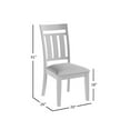 thumbnail image 4 of Jofran Kona Grove Distressed Rustic Solid Acacia Upholstered Slat-back Dining Chair (Set of 2), 4 of 6