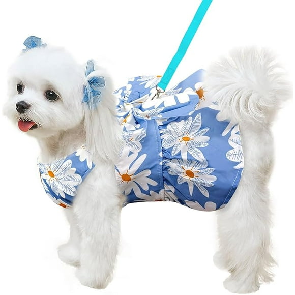 Ropa para Perros de Mascota Modelos Ligeros para la Primavera y el Verano con Correa de Tiro Incluida