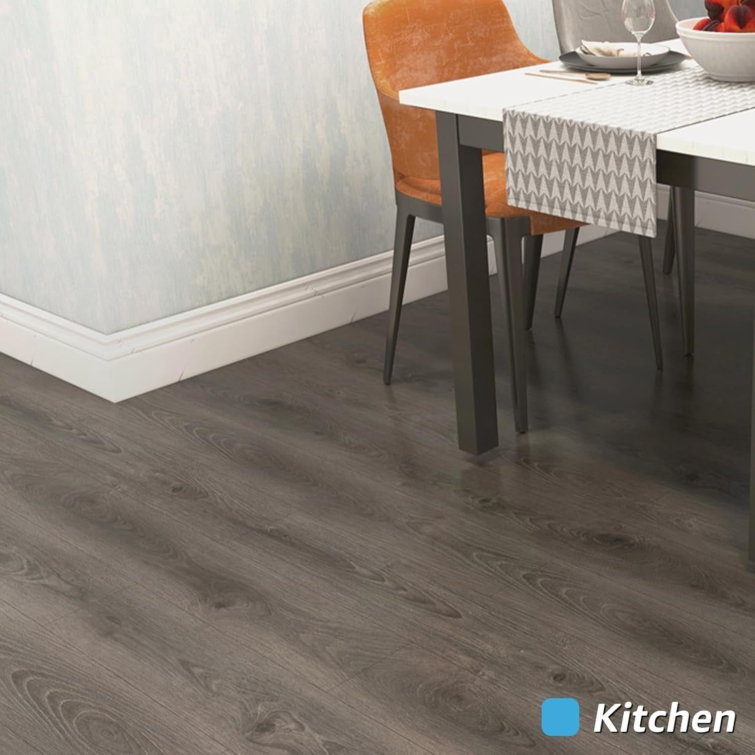 60 Sq.ft Peel and Stick Floor Tiles, 40Pcs Luxury Vinyl Plank Flooring Wood Look, Adhesive and Waterproof Tile Sticker for Bedroom, Living Room, Kitchen, Teak