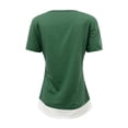 thumbnail image 4 of Sngxgn Women's Tshirts Casual V Neck Short Sleeve Loose Summer Tunic Tops(Green,M), 4 of 5