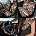 thumbnail image 2 of Uorisanigo 10 Pieces Western Aztec Auto Seat Cover Sets with Auto Seat Belt Cover Steering Wheel Cover Auto Water Cup Pad Chapstick Holder Comfortable Auto Interior Fit for Cars and SUVs, 2 of 7