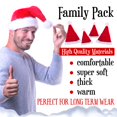thumbnail image 2 of 4 Pieces Set Funny Santa Hat for Holiday Christmas Parties - Soft and Comfortable Family Pack - Two Santa Hats Large Size for Adults and Two Santa Hats Smaller Size For Young Adults, 2 of 3