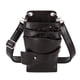 thumbnail image 2 of Bolsa de tijera de peluquería Yuyangstore Soporte de gancho extraíble de cuero PU Riñonera ligera y compacta Negro, 2 of 8