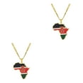 thumbnail image 2 of Maytalsory Lightweight And Comfortable Necklace Featuring Africa Map Pendant Statement Kenya 2Set, 2 of 6