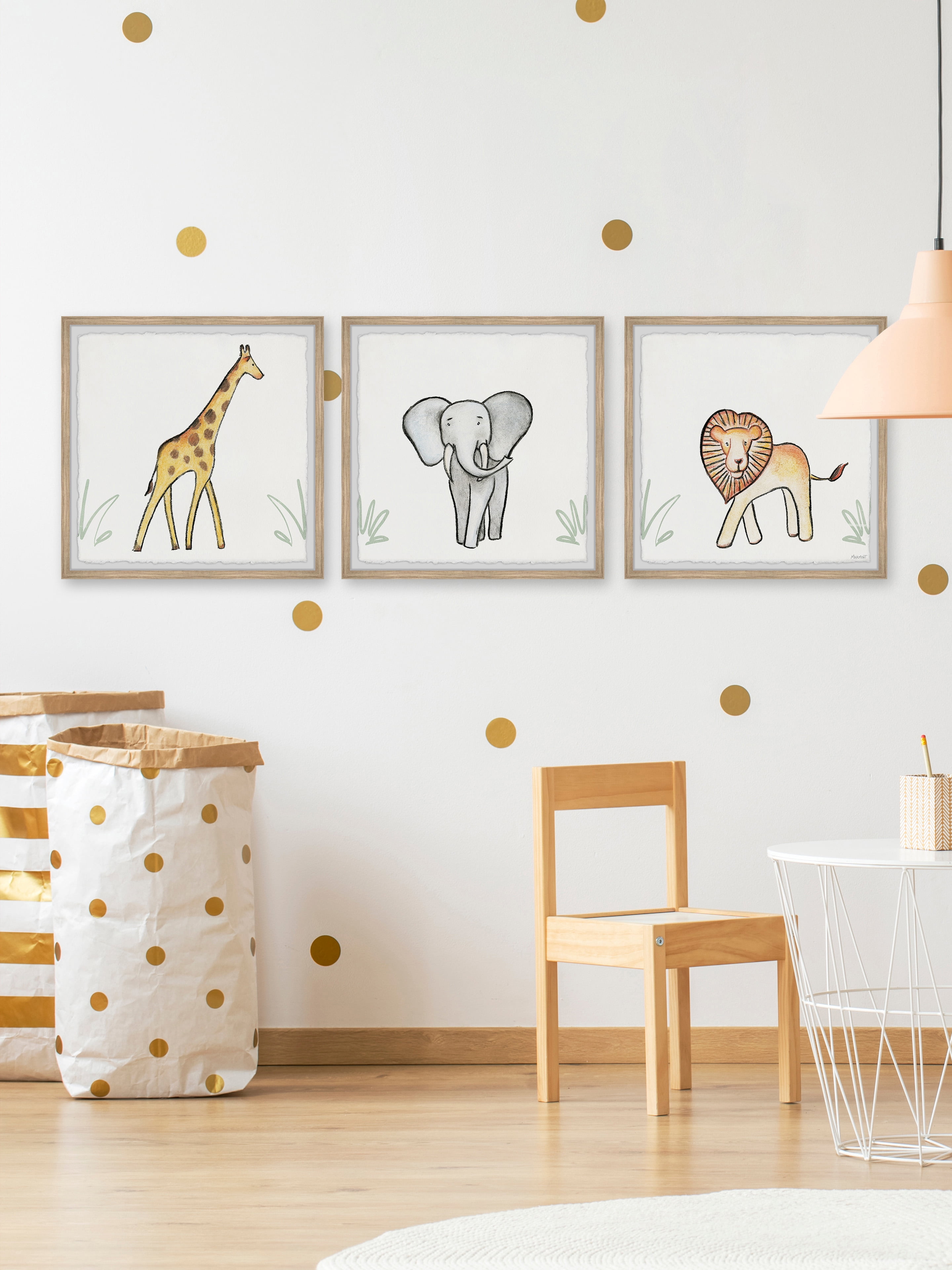 Marmont Hill Printed Animals & Insects Framed Art Prints, Set of 3