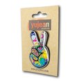 thumbnail image 3 of Dan Morris Peace Fingers Pin - Peace Hand Double Butterfly Backings Enamel Lapel Pin - 5cmx2.5cm, 3 of 7
