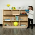 thumbnail image 5 of Flash Furniture Hercules Series Wooden 8-Section Classroom Cubby Storage Cabinet, 36"H, Natural, 5 of 12