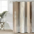 thumbnail image 5 of Brown Grey Shower Curtain, 48" x 72", Abstract Neutral Textured Modern Minimalist Waterproof Bathroom Curtain Washable Shower Curtain Set with 12 Hooks, 5 of 6
