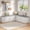 1-White, variant on Gineuiia L-Shape Storage Bench with Cushion Backless Corner Dining Bench with Storage Kitchen Breakfast Nook Bench Storage Bench for Entryway Walnut
