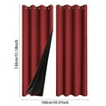 thumbnail image 3 of 2 Panels Grommet Blackout Curtain for Living Room Doorway, Light Blocking Drapes, Thermal Insulated, Noise Reduction, 20 Inches Wide x 51 Inches Long, 3 of 5