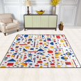 thumbnail image 2 of Yayeee Area Rugs for Living Room 5.2'x4' Non Slip Washable Bedroom Floor Carpet, Simple Shapes, 2 of 5