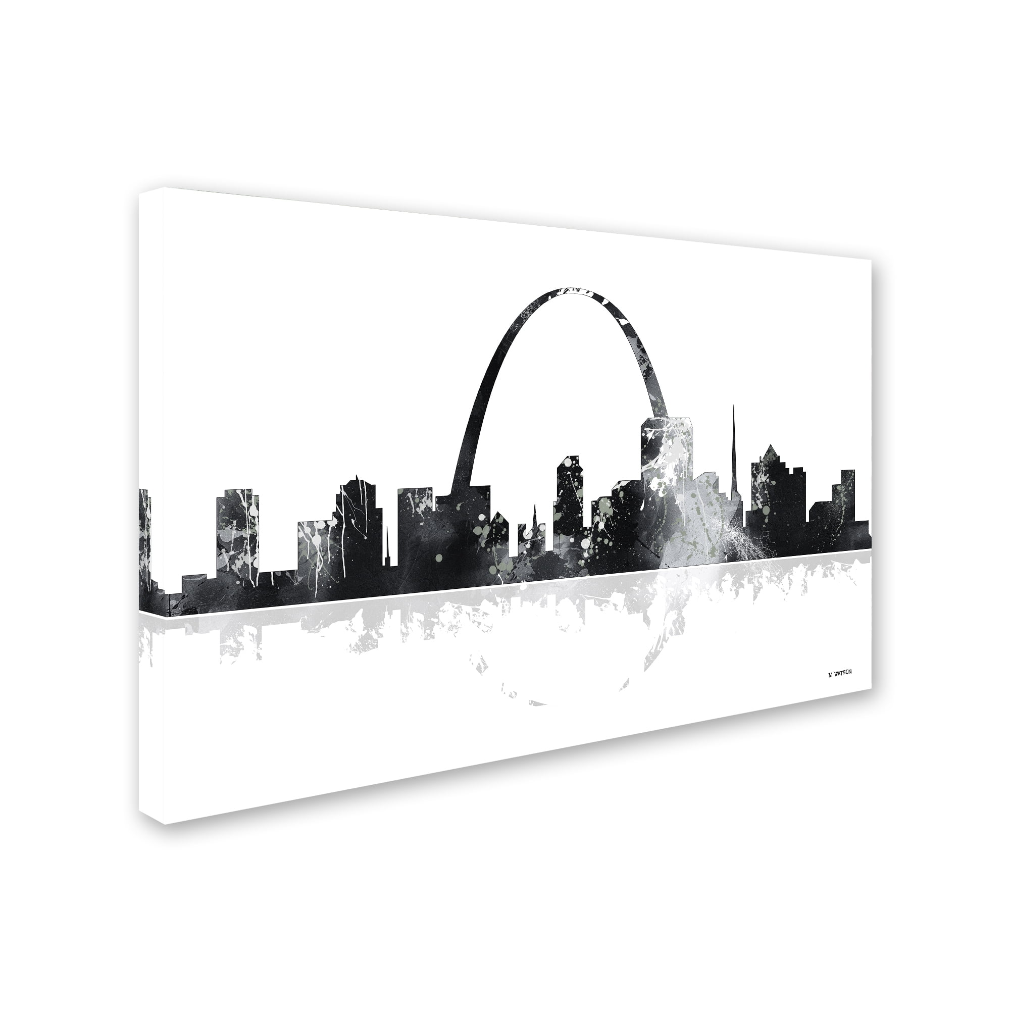 Trademark Fine Art "St Louis Missouri Skyline" Canvas Art by Marlene Watson