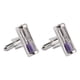 thumbnail image 2 of Elegantes gemelos de cristal para boda, botón de reloj de arena, , gemelos para camisa, 2 gemelos para mujer para accesorios de Púrpura, 2 of 6