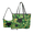 Clover Black Cat Print, variant on Gothic Skull Rose Pattern 3 Pieces Shoulder Bag for Women, Stylish Women’s Wallet, Portable Lightweight Sling Bag for School