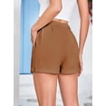 thumbnail image 2 of ORUYROP Women's Asymmetrical Solid Overlap Bodycon Workwear Skirt, 2 of 7