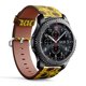 thumbnail image 1 of Compatible con Samsung Gear S3 Frontier/Classic - Correa de reloj de piel con pasadores de liberación rápida (tela de girasol), 1 of 2