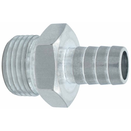 ICT Billet Straight 10AN Orb to 1/2" Hose Barb Fitting Adapter 10AN to 1/2" Hose Barb Connector Fluid Designed & Manufactured in the USA Bare Aluminum F100R500BA