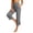 Gray, variant on SwiftWear Women's High Waisted Capri Yoga Pants with Side Slit & Pocket Soft Stretch Casual Workout Capris for Summer Running, Gym