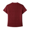 thumbnail image 6 of Favoffer Women’s Textured V-Neck Blouse Short Sleeve Button Front Casual Linen Tops Solid Color Loose Fit Lightweight Breathable Summer Shirts, 6 of 8