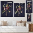 thumbnail image 4 of Designart 'Little Bird Sitting On Colourful Bouquet Of Wildflowers I' Traditional Print on Natural Pine Wood, 4 of 5