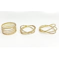 thumbnail image 3 of Multi - Band Beaded Rose Gold Ring - 3 Pack, 3 of 3