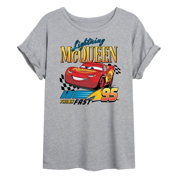 Disney Cars - Lightning McQueen Think Fast - Women's Oversized T-Shirt
