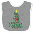 thumbnail image 3 of Inktastic We Wish You a Merry Christmas Boys or Girls Baby Bib, 3 of 4