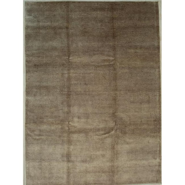 EORC FAF200GD9X12 9 x 12 ft. Ningxia Transitional Persian Knot Area Rug, Gold