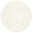 thumbnail image 2 of SAFAVIEH Braided Geraldine Checkered Polyester Reversible Area Rug, Ivory/Beige, 4' x 4' Round, 2 of 7