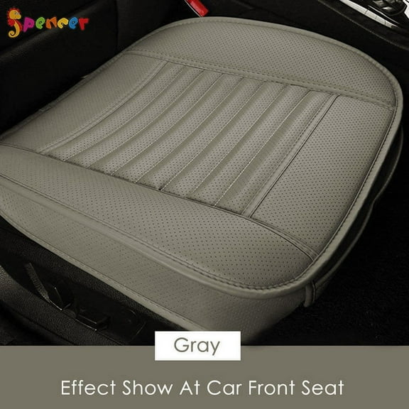 Spencer Car Seat Cushion Covers 1PC Breathable Car Interior Front Seat Cover Cushion Pad Mat for Auto Supplies Office Chair with PU Leather