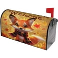 thumbnail image 2 of Autumn Fox Welcome Mailbox Cover Mailbox Wraps, Waterproof Mailbox Covers Magnetic Post Box Cover Standard Size 25.5"X 21" Garden Yard Outside Farmhouse Home Decor, 2 of 6