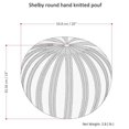 thumbnail image 5 of Simpli Home Shelby Pouf Rond Tricoté à la Main en Coton Marron Chocolat, 5 of 5