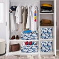 thumbnail image 6 of Foldable Fabric Storage Bin Home Cubes Clothing Organizer Bins Large Collapsible Box Basket for Home Organizer Blue and White Butterfly, 6 of 7