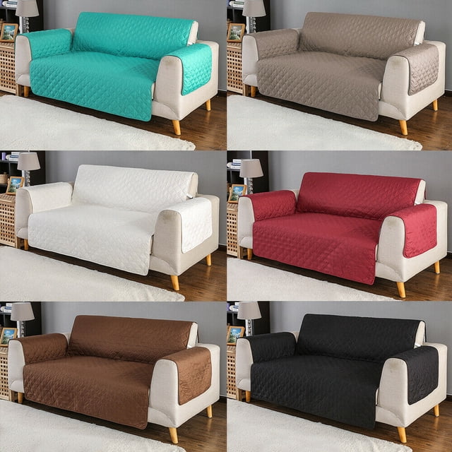 Funda de sofá impermeable de 130 x 195 cm con correas elásticas, protector de muebles para mascotas, niños, perros y gatos, color beige